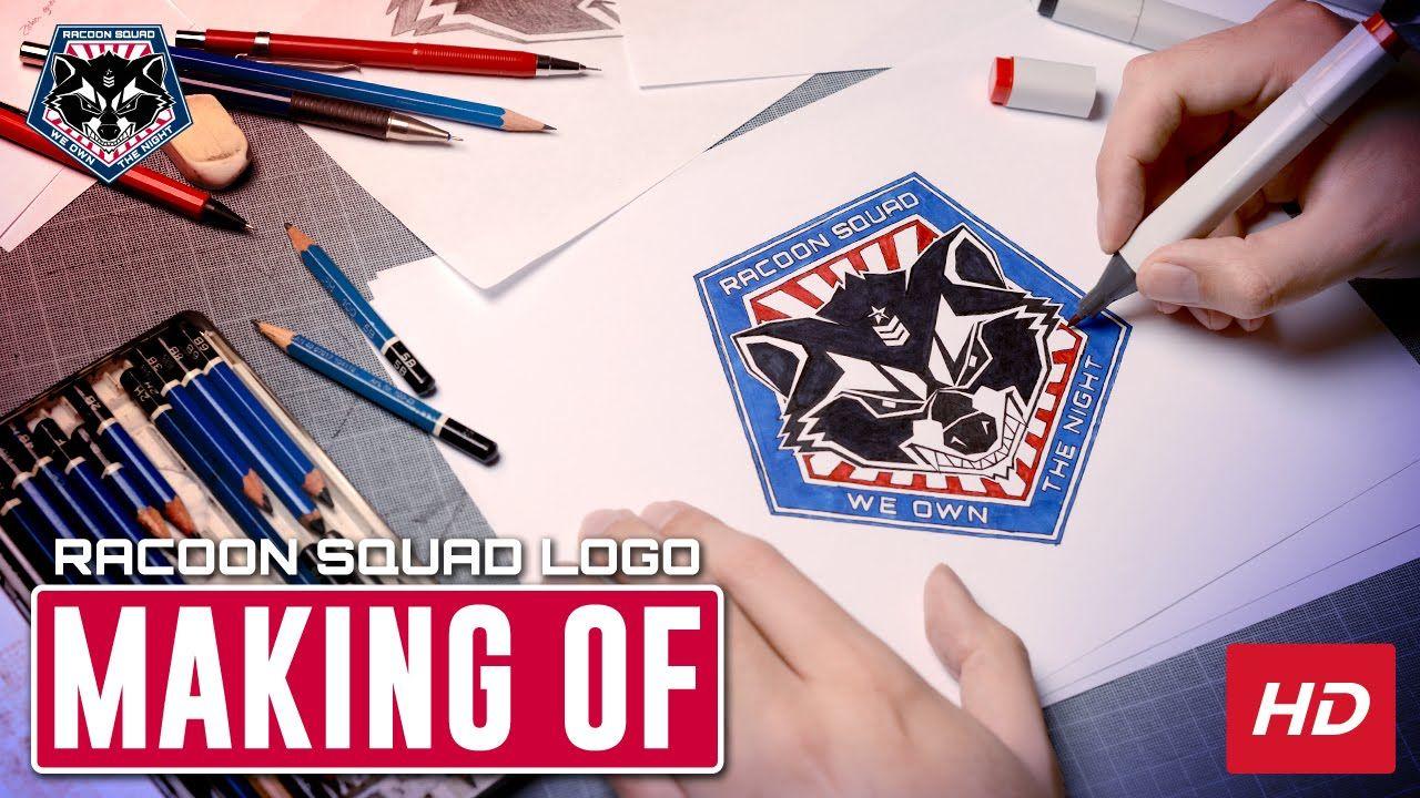 Squad Team Logo - Making of a airsoft team logo - Racoon Squad Airsoft - YouTube