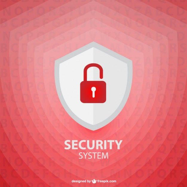 Red Security Shield Logo - Red security lock in a shield Vector | Free Download