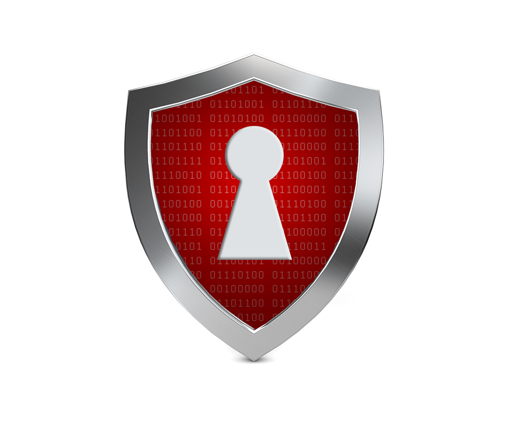 Red Security Shield Logo - IT Security Services | Design-Level Network Security Services - Dyonyx