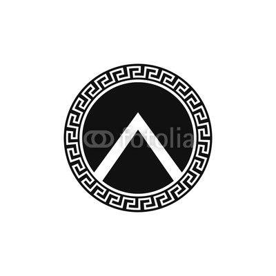 Spartan Shield Logo - Spartan shield. Vectror. Isolated. | Buy Photos | AP Images | DetailView