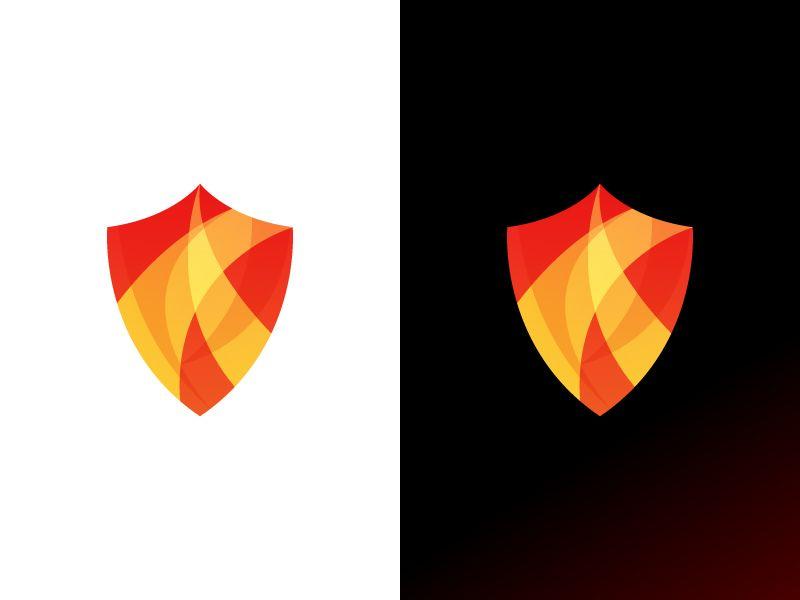 Red Security Shield Logo - Bright / Fire Shield Logo Design by Lucas Hart | Dribbble | Dribbble