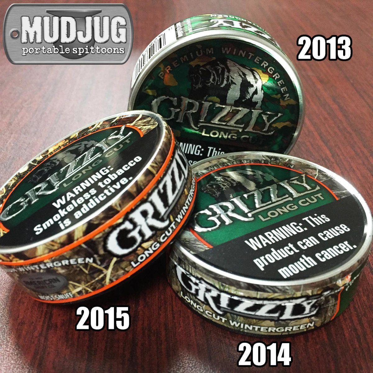 New Grizzly Tobacco Logo - Darcy MUDJUG Compton new Grizzly camo cans compared