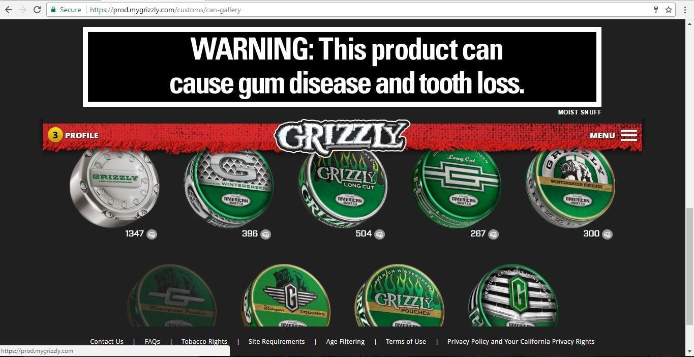 New Grizzly Tobacco Logo - Grizzly Custom Cans