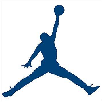 Blue Jumpman Jordan Logo - Amazon.com: Air Jordan Nike Jumpman Logo Vinyl Sticker Decal-Blue-9 ...
