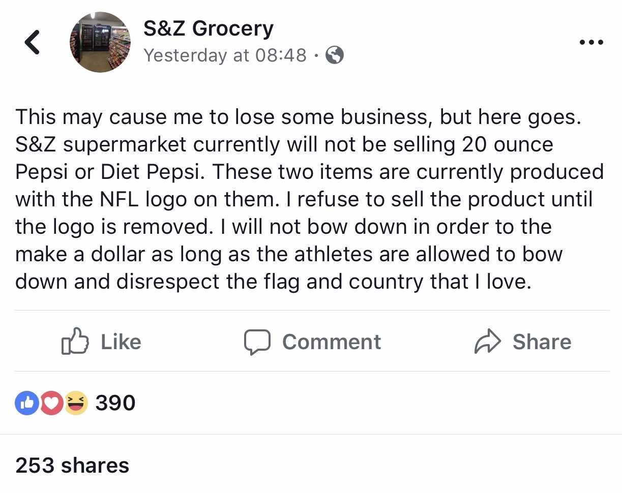 Pepsi Product Logo - Limestone County store owner pulls Pepsi product with NFL logo from ...