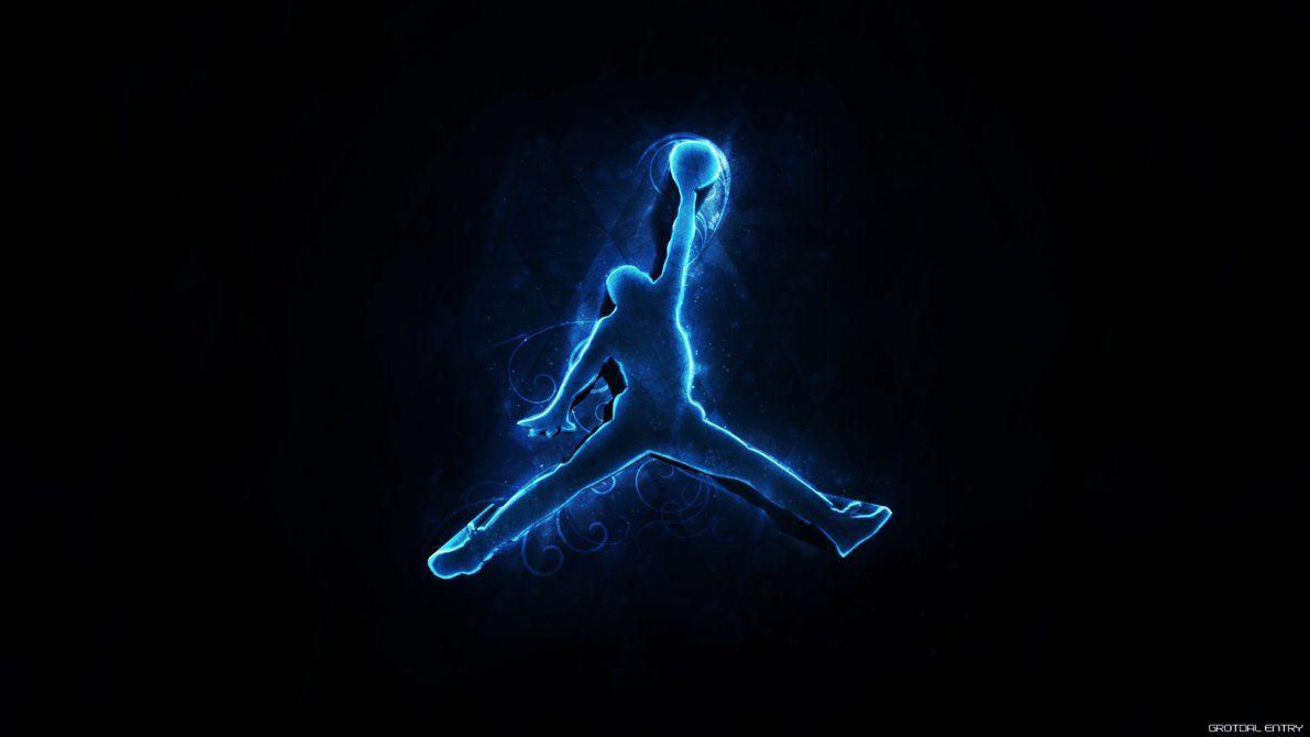 Blue Jumpman Jordan Logo - HD Air Jordan Logo Wallpaper For Free Download
