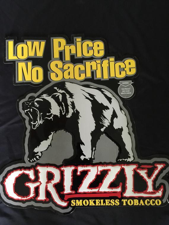 New Grizzly Tobacco Logo - Vintage 80s Grizzly Wintergreen Chewing Tobacco Advertising
