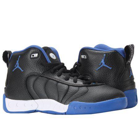 Blue Jumpman Jordan Logo - Nike Air Jordan Jumpman Pro BP Blk Blue Little Kids Basketball Shoes