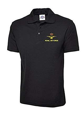 Men's Clothing Logo - Blue Rock Men's Fashion Fit RAF Logo Embroidered Polo Shirt, MS2