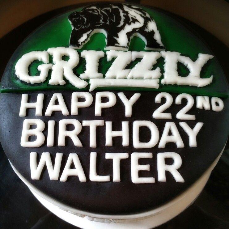 New Grizzly Tobacco Logo - Cake I created to look like a can of Grizzly Chewing tobacco