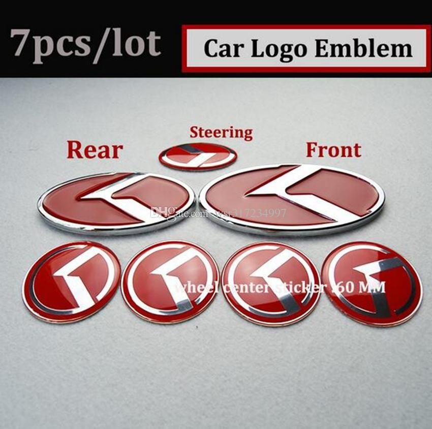 Red Car Emblem Logo - New Black/red K Logo Badge Emblem Fit for KIA OPTIMA K5/exterior ...