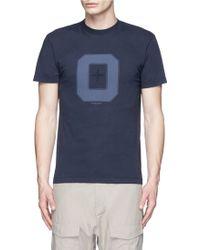 Blue O Logo - Stone Island 'o Star' Print Logo Embroidery T Shirt In Blue For Men
