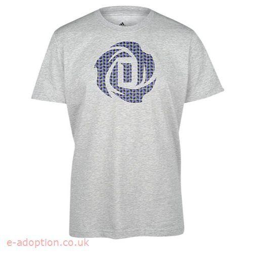 Adidas D Rose Logo - In Many Styles Men'S Heather Derrick Rose Medium Grey Rose T-Shirt ...