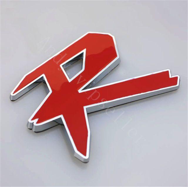 Red Vehicle Logo - 1pcs Car Luxury Red R Alloy Metal Auto Trunk Lid Sticker Badge