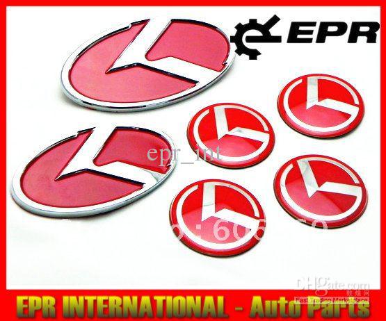 Red Vehicle Logo - For Kia K Logo Optima Vehicle Emblem / Front Emblem + Rear Emblem + ...