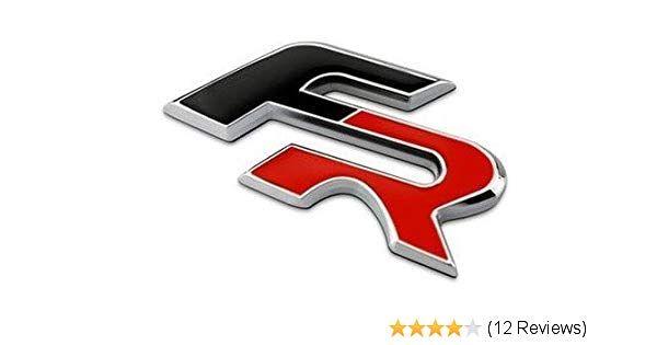 Red Vehicle Logo - FR Car Chrome Badge Seat Leon Ibiza Cupr Cordoba Altea Black & Red