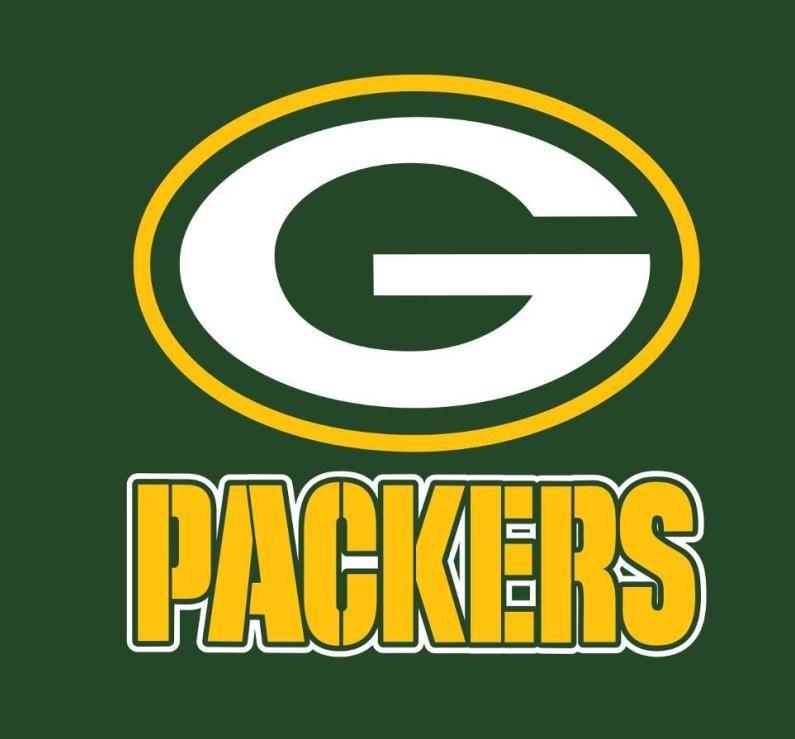 Green and Yellow Football Logo - Green Bay Packers Font