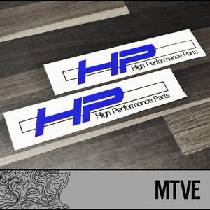 BMW HP Logo - 2X BMW HP High Performance Parts Vinyl Decals / Stickers