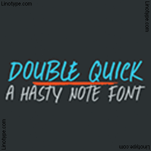 Double Quick Logo - Double Quick font family | Linotype.com