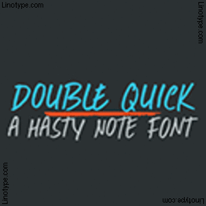 Double Quick Logo - Double Quick font family