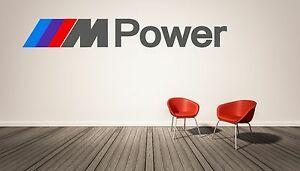 BMW M Power Logo - BMW M Power Logo Wall Decal M Series Luxury Race Sports Cars