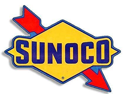 Sunoco Logo - American Vinyl Vintage SUNOCO Logo Shaped Gas Sticker