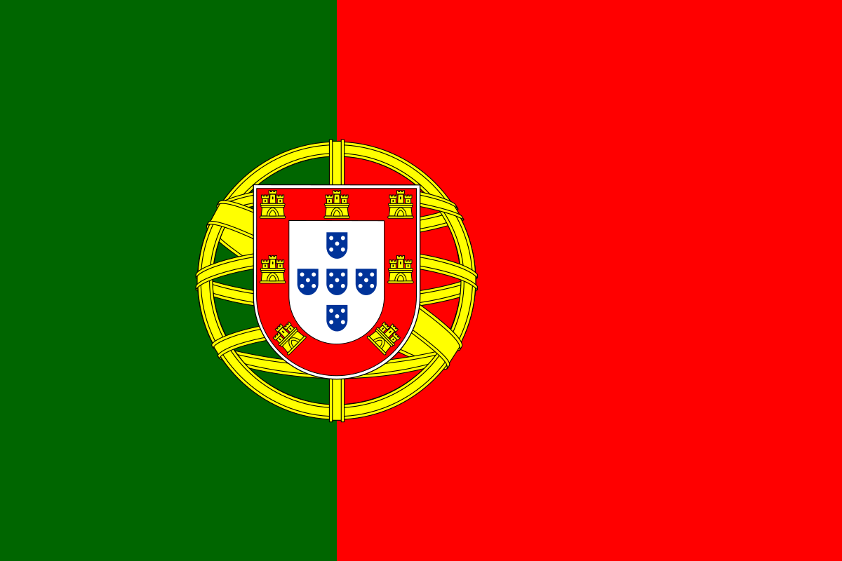 Red and Yellow with a Circle in the Middle F Logo - Flag of Portugal