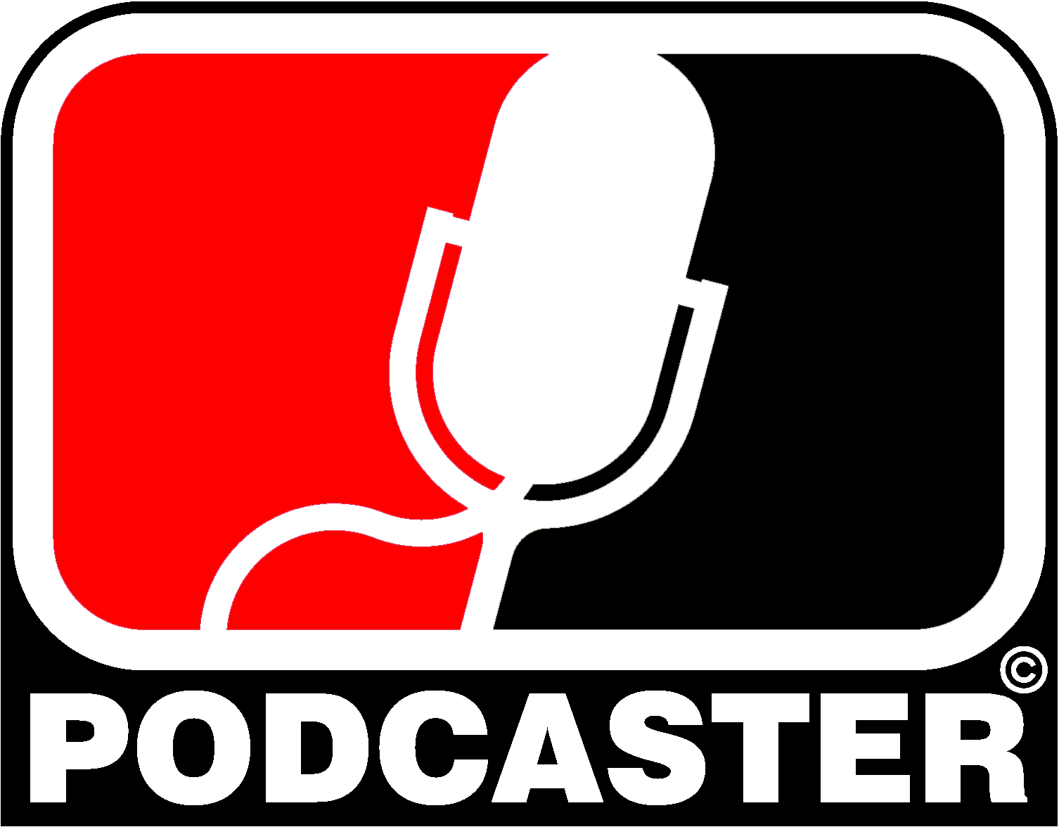 Black and Red Logo - Podcaster Badges