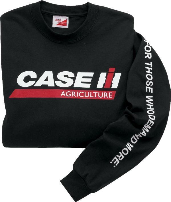 Case Agriculture Logo - Case IH Logo For Those Who Demand More BLACK Long Sleeve Tee Shirt