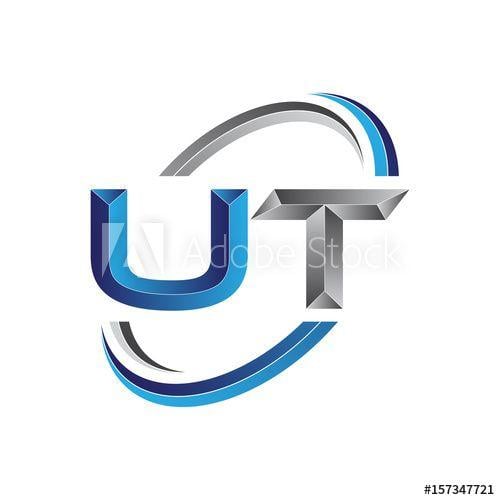 UT Logo - Simple initial letter logo modern swoosh UT this stock vector