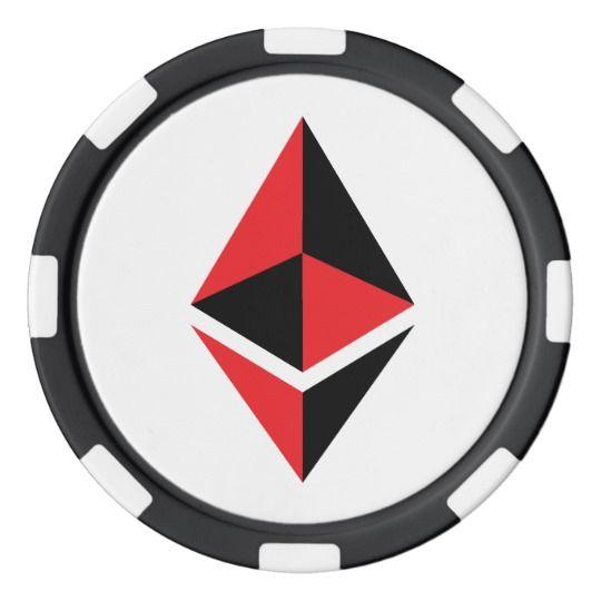 All Black and Red Logo - Ethereum ETH Black & Red Logo | Poker Chips