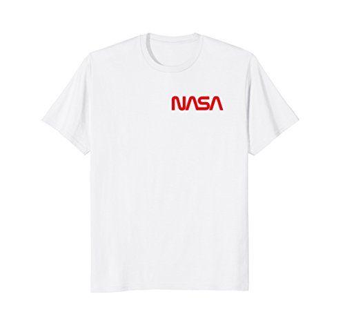 Small NASA Logo - Mens NASA Space Shirt - Red Worm Logo Small White | WantItAll