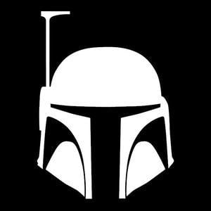 Boba Fett Logo - Bob Fett Helmet Star Wars Inspired Window Sticker Decal