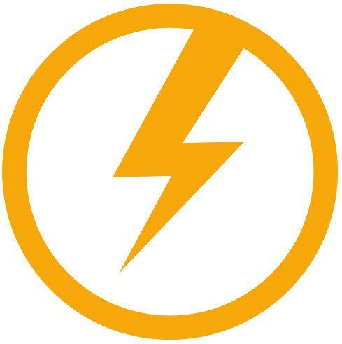 Lightning Bolt through Circle Logo - Lightning bolt Logos