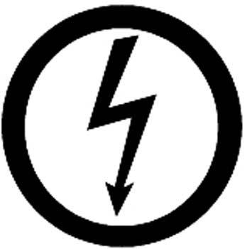 Lightning Bolt through Circle Logo - Lightning bolt in a circle vinyl decal. Personalize on line. 1024