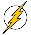 Lightning Bolt through Circle Logo - The Flash Logo Through the Years