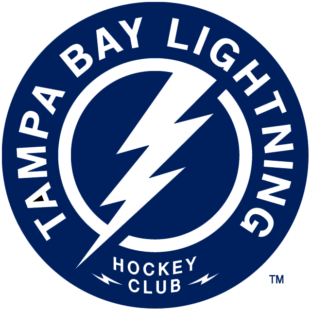 Lightning Bolt through Circle Logo - Tampa Bay Lightning Alternate Logo Hockey League NHL