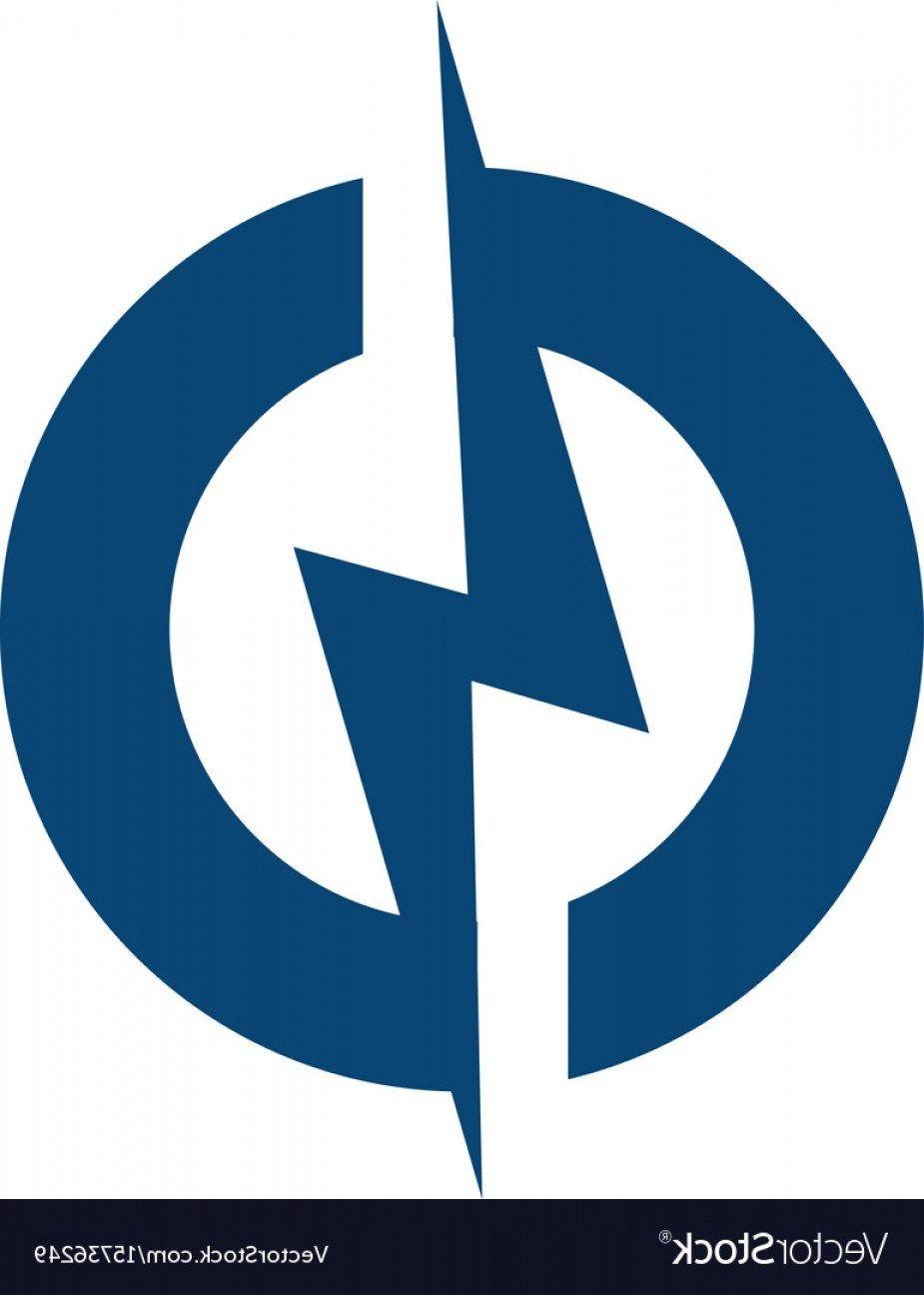 Lightning Bolt through Circle Logo - Lightning Bolt Through Circle Logo