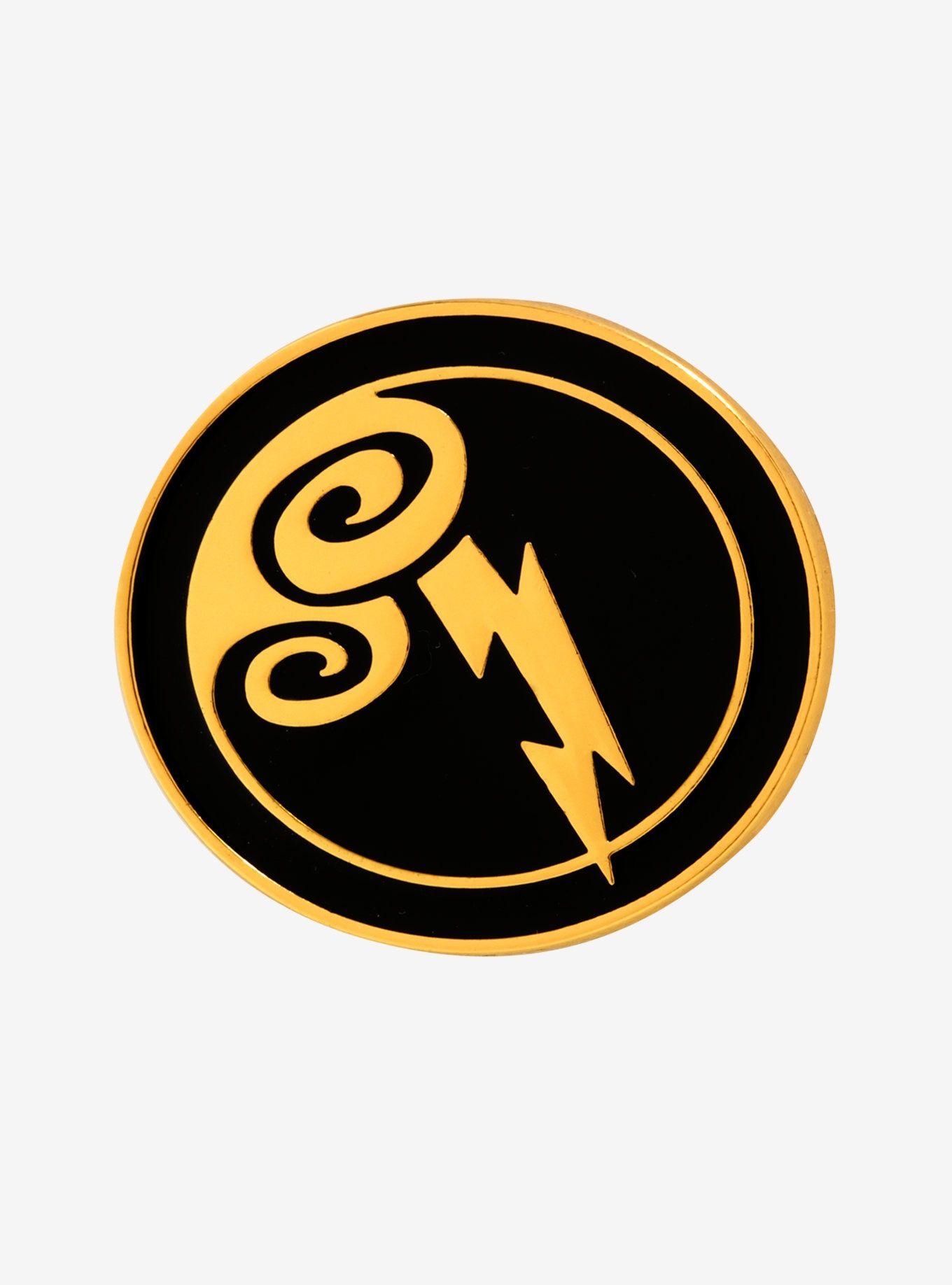 Lightning Bolt through Circle Logo - Disney Hercules Lightning Bolt Enamel Pin