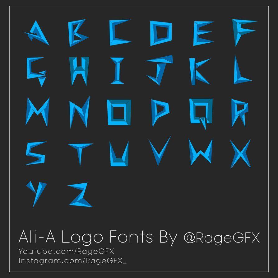 Ali a Logo - Ali A Logo Fonts (2D Crystal Design) By RageGFX By Rage GFX