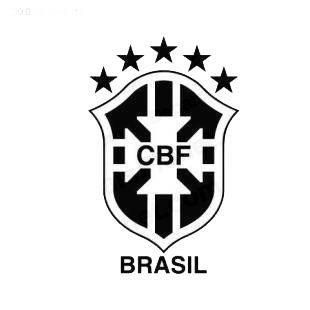 Black and White Soccer Club Logo - Brasil logo soccer football team soccer teams decals, decal sticker #799