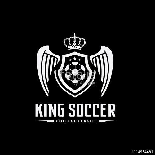 Black and White Soccer Club Logo - King soccer logo,football club logo.