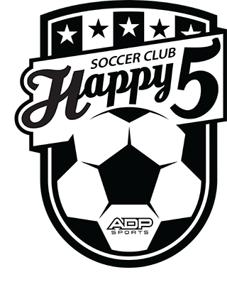 Black and White Soccer Club Logo - Happy 5 Soccer Club - ADP Sports