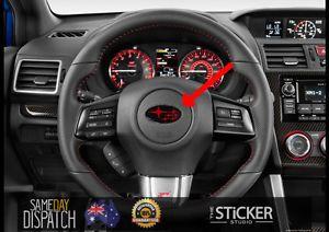 Black and Red Logo - SUBARU Black Red Logo Badge for Steering wheel Impreza WRX STI
