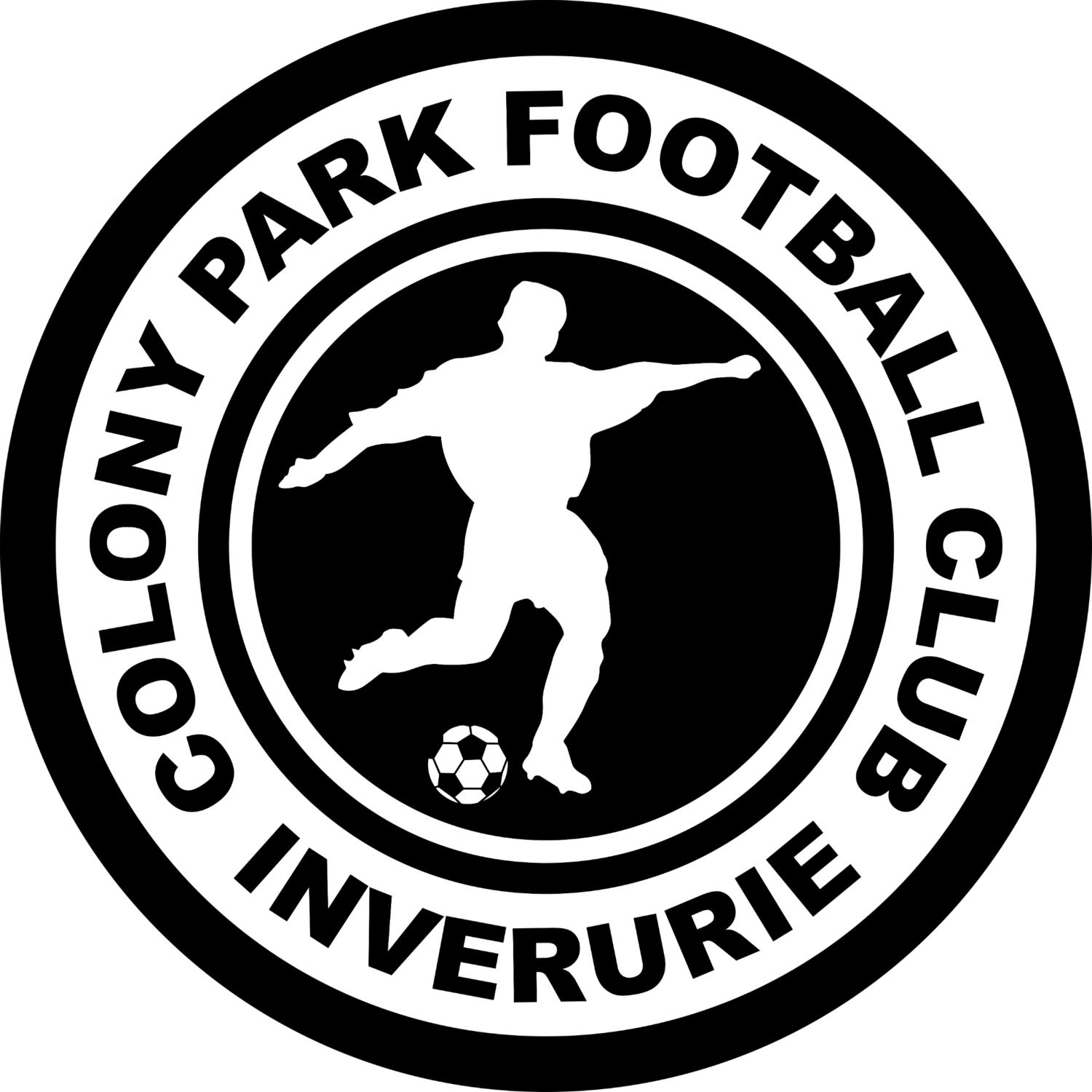 Black and White Soccer Club Logo - Colony Park Football Club