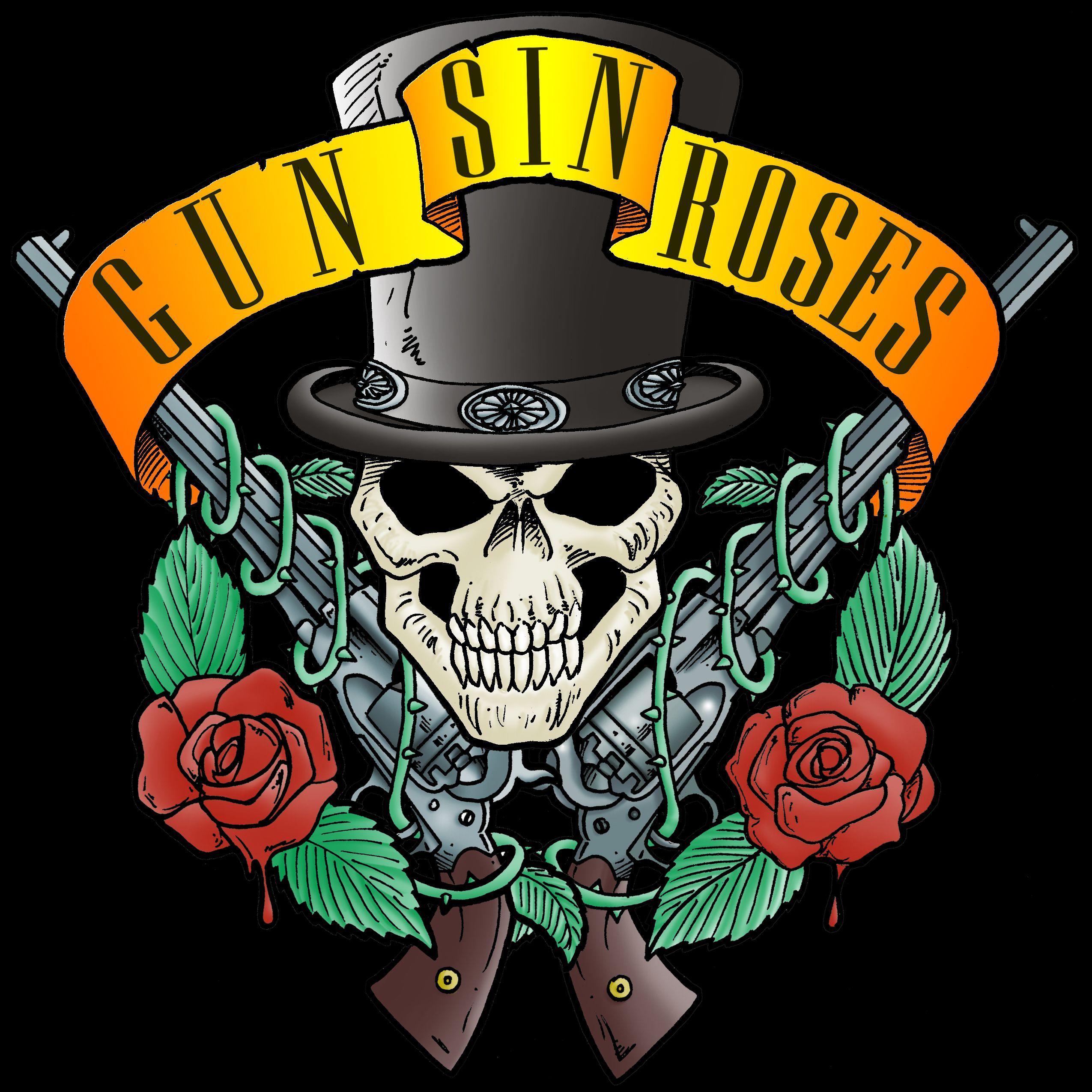 Guns and Roses Band Logo - Gun Sin Roses - Guns N' Roses Tribute