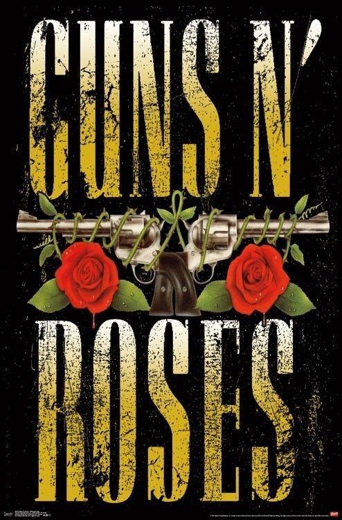 Guns and Roses Band Logo - GUNS N ROSES - LOGO POSTER - 22x34 ROCK BAND MUSIC 16255 | eBay