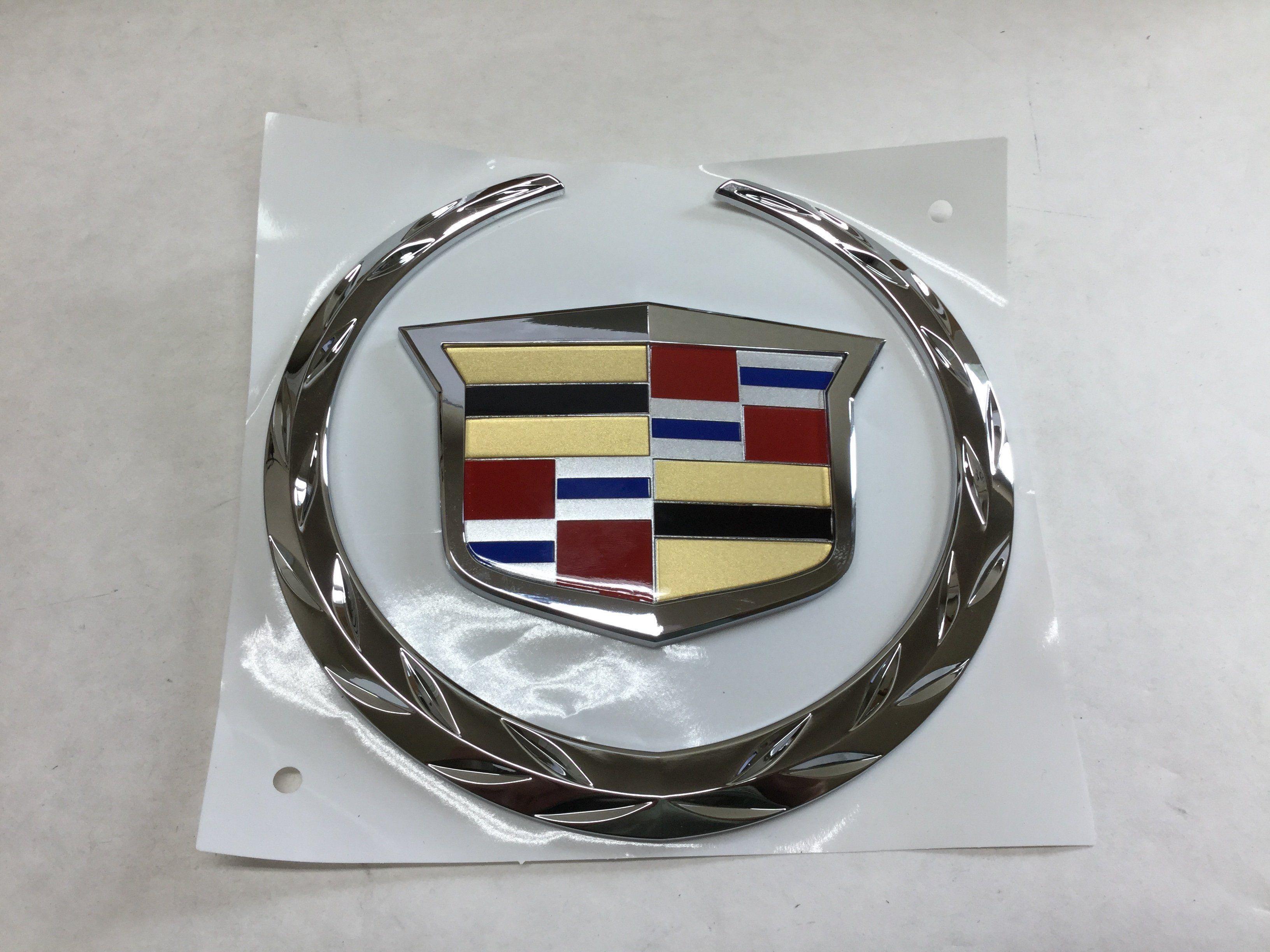 2014 Cadillac Logo - New 2007-2014 Cadillac Escalade Grille Emblem Wreath Crest Chrome ...