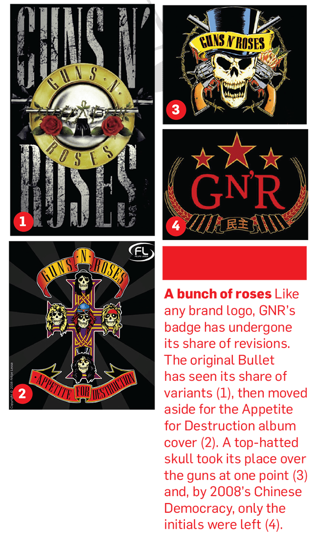 Guns and Roses Appetite for Destruction Logo - Guns N' Roses Is Reviving Its Iconic Bullet Logo for the Coachella ...