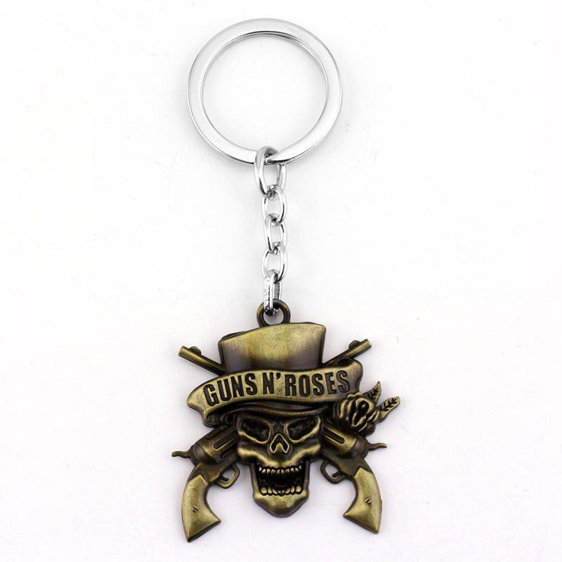 Guns and Roses Band Logo - Rock Music The Guns N Roses Band Logo Metal keychain Guns N' Roses ...